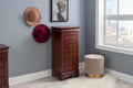 Flip-Top Wooden Jewelry Armoire with 8-Drawer - 42.75 - Brown