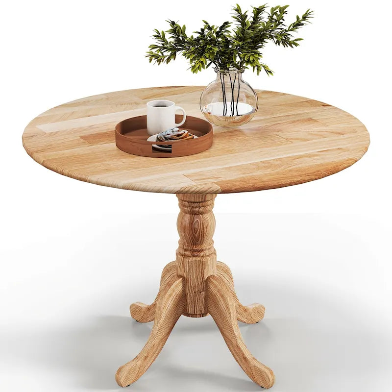 Tavolo da pranzo rustico Tavolo da pranzo in legno con piano rotondo &