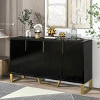 Sideboard Kitchen Cabinet with Four Doors and Adjustable Shelves