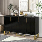 Nestfair Sideboard Kitchen Cabinet with Four Doors and Adjustable Shelves