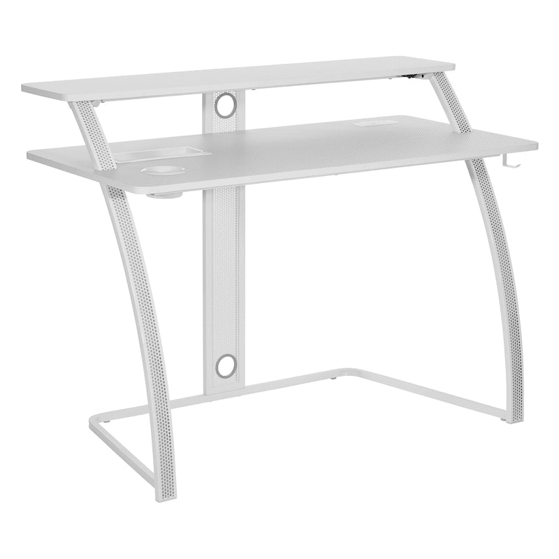 Gaming Desk in White Finish