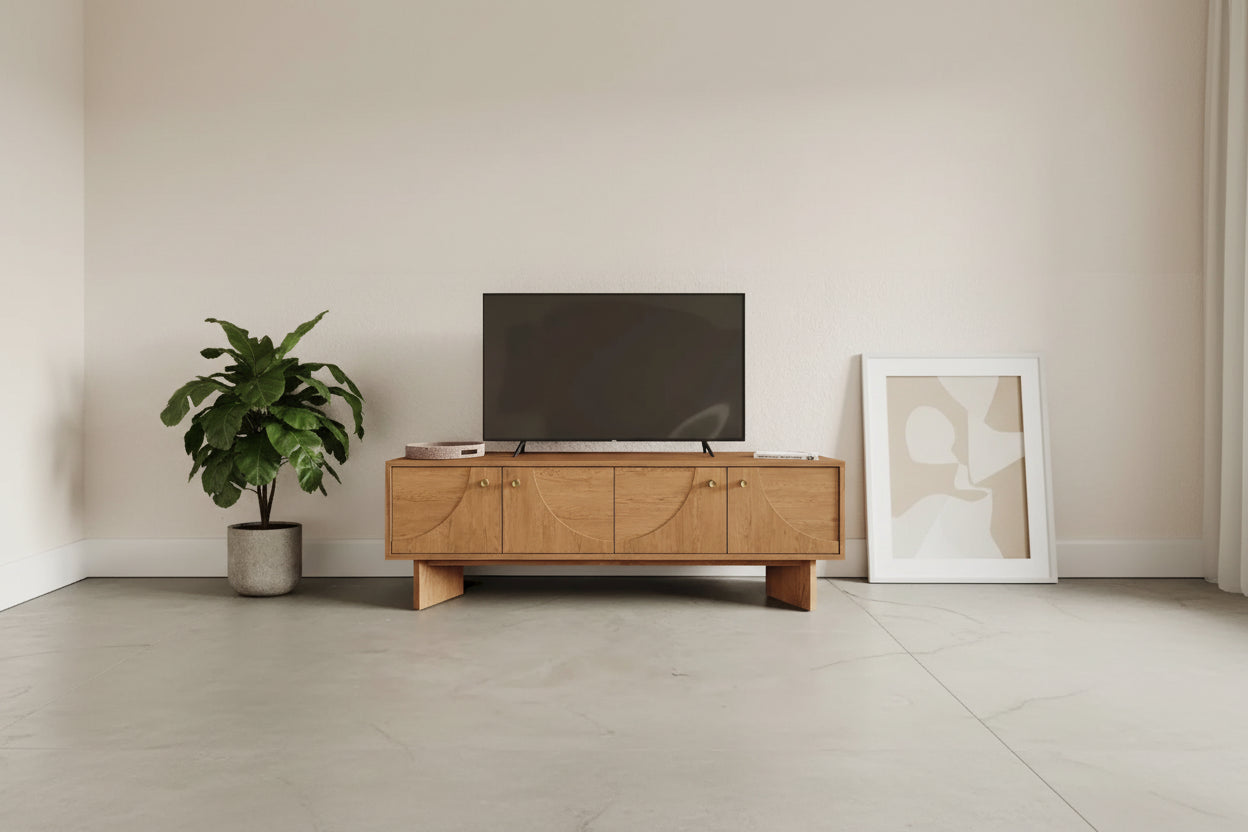 Oak Wood TV Stand for Wooden Entertainment Center