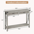 Entryway Table, Console Table Wood Sofa Table with Storage Drawers