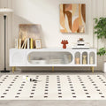 Modern TV Stand for up to 70 Inch TV, Entertainment Center TV Media Console Table, with 3 Shelves and 2 Cabinets