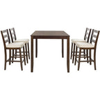 Melvin 5 Piece Pub Set - DNS9200A - Brown/Beige - Safavieh