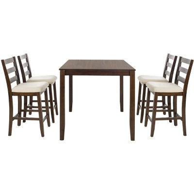 Melvin 5 Piece Pub Set - DNS9200A - Brown/Beige - Safavieh