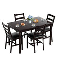 BestMassage Dining Table Set for 2/4 Dining Room Table and Chairs Kitchen Table Set, Dark Brown
