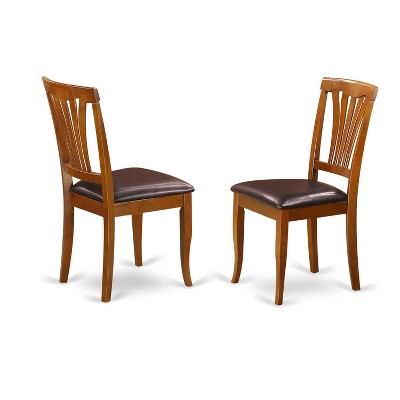 HomeStock 3-Piece Saddle Brown Finish Solid Wood Top Dining Table Set