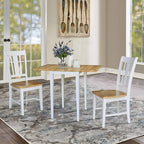 International Concepts Small Dual Drop Leaf Dining Table with 2 San Remo Splat