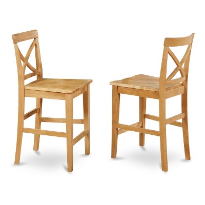 HomeStock Oak Counter Height Dining Set 5 Piece