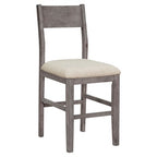 5-Piece Farmhouse Counter Height Dining Table Set with 1 Rectangular Dining Table and 4 Dining Chairs for Small Places - ModernLuxe