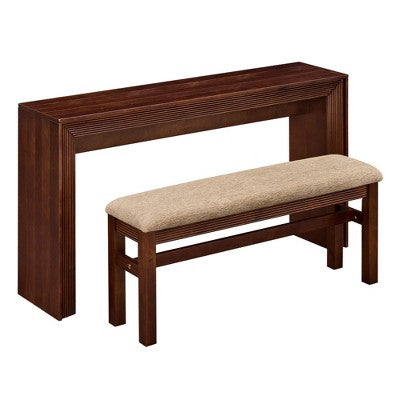 GDFStudio Emily Modern 2 Piece Bar Table Set with Fabric Upholstered Bar Stool