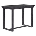 5 Pieces Counter Height Dining Set for 4, Farmhouse Wooden Bar Table Set with 4 Upholstered Chairs for Small Places