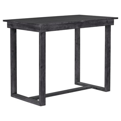 5 Pieces Counter Height Dining Set for 4, Farmhouse Wooden Bar Table Set with 4 Upholstered Chairs for Small Places