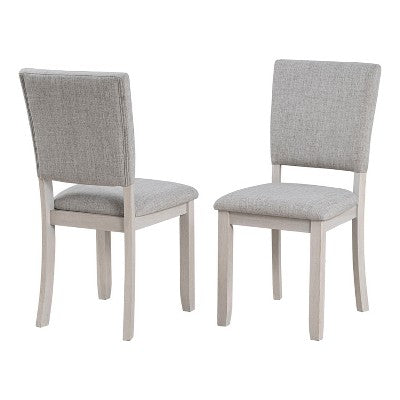GDFStudio Carter Transitional 5-Piece Wood Dining Table Set with Upholstered Chairs