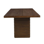 Christopher Knight Home Yao Modern 7 Piece Dining Set with Rectangular Table and 6 Rubberwood Upholstered Chairs