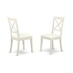 HomeStock Modern Round Dining Table Set Linen White