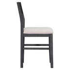 5 Pieces Counter Height Dining Set for 4, Farmhouse Wooden Bar Table Set with 4 Upholstered Chairs for Small Places