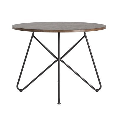 Norfolk Walnut Finish Round 5-Piece Dining Set - INSPIRE Q