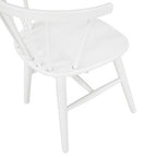 Alwynn White and Natural Wood 5-piece Dining Set, Dining Table with 4 Windsor Chairs