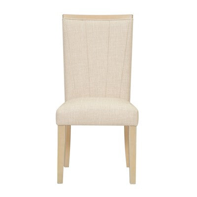 6 Piece Extendable Dining Table Set Dining Set with Removable Leaf, 4 Upholstered Dining Chairs and Bench, Natural+Beige - ModernLuxe