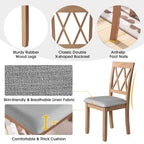 GDF Studio Avery 3 Piece Dining Set with Drop Leaf Dining Table and 2 Dining Upholstered Chairs