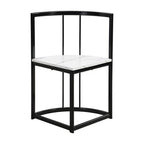 Modern Marble Dining Table Set for 6 with Metal Frame, Rectangular Marble Sticker Table and 6 Chairs for Dining Room Kitchen