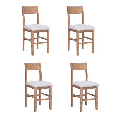 5-Piece Farmhouse Counter Height Dining Table Set with 1 Rectangular Dining Table and 4 Dining Chairs for Small Places - ModernLuxe