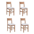 5-Piece Farmhouse Counter Height Dining Table Set with 1 Rectangular Dining Table and 4 Dining Chairs for Small Places - ModernLuxe