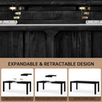 Modern Dining Set - 80 Table + 6 Cushioned Chairs, Solid Wood Frame, 400lbs Table Capacity, Easy Assembly