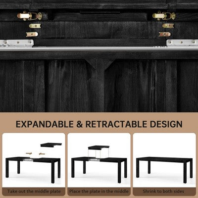 Modern Dining Set - 80 Table + 6 Cushioned Chairs, Solid Wood Frame, 400lbs Table Capacity, Easy Assembly