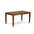 HomeStock 6-Piece Rectangle Mahogany Finish Solid Wood Top Dining Table with 1 Bench, 4 Chairs