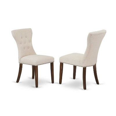 5-Piece Mahogany Finish Solid Wood Top - Rectangular Dining Room Set - Seats 4