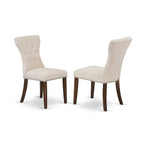 5-Piece Mahogany Finish Solid Wood Top - Rectangular Dining Room Set - Seats 4