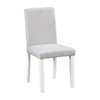 GDFStudio Galen Farmhouse 5-Piece Dining Set with Wooden Rectangular Table and 4 Upholstered Chairs