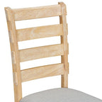 6 PCS Rubber Wood Dining Table Set with Beautiful Wood Grain Veneer Tabletop and Soft Cushion-ModernLuxe