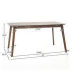 GDFStudio Balfern 5 Pieces Mid Century Modern Upholstered Wood Dining Set