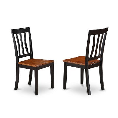 5 Piece Dinette Set - Dining Table with Leaf & 4 Chairs/Benches - Black Cherry Finish