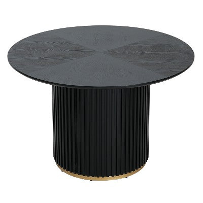 Christopher Knight Home Shankar Modern 5 Piece Round Dining Table Set with Rubberwood Upholstered Chairs