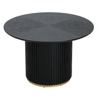 Christopher Knight Home Shankar Modern 5 Piece Round Dining Table Set with Rubberwood Upholstered Chairs