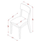 Dinette Set 3 Piece - Table & 2 Dining Chairs - Linen White Finish