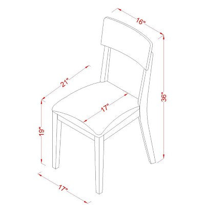 Dinette Set 3 Piece - Table & 2 Dining Chairs - Linen White Finish