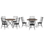 Norfolk Walnut Finish Round 5-Piece Dining Set - INSPIRE Q