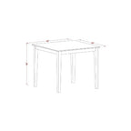 Counter Height Dining Set - 3 Piece Table & Chairs - Linen Upholstered Pub Table - 36x36 Inch Mahogany
