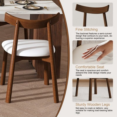 GDFStudio Malthus 80-Inch Expandable Kitchen Island Dining Set with 4 Solid Wood Chairs