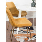 Aufurr Contemporary 3-Piece Dining Set, White Round Dining Table with 2 Chairs
