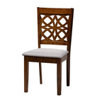 Baxton Studio Abigail Modern Fabric Wood Dining Set