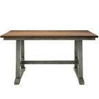 Farmhouse 6-Piece Wood Dining Table Set with Long Bench and 4 Dining Chairs-ModernLuxe