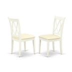 HomeStock 7 Piece Linen White Dining Room Table Set Oval Table with 6 Chairs