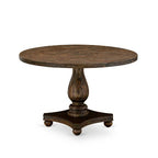 HomeStock 5-Piece Distressed Jacobean Finish Solid Wood Top Dining table with 4 Chairs